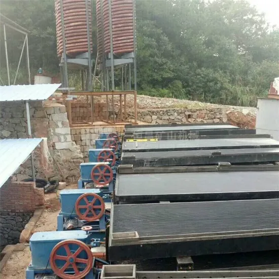 1-5 Tons Per Hour Small Scale Rock Gold Processing Line Jaw Crusher Wet Pan Mill 6s-Shaking Table Ore Beneficiation Equipment